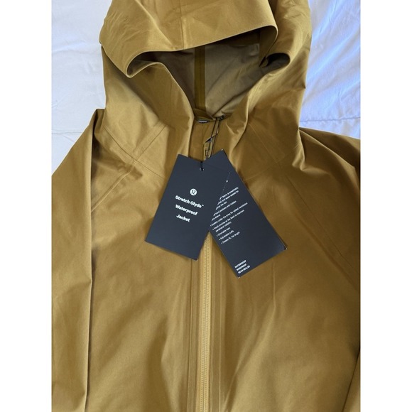 NEW Lululemon Stretch Glyde Waterproof Jacket Size Small Melt Yellow Cinchable - Picture 5 of 16